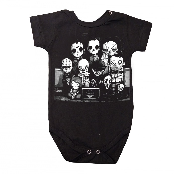 Body Bebê  Filmes Cute Classe do Terror - preto