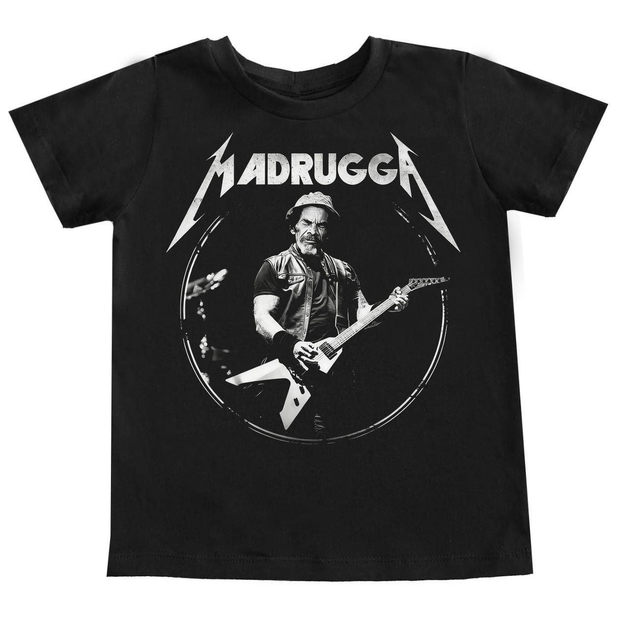 Camiseta infantil Rock Metallica Madruga Preto