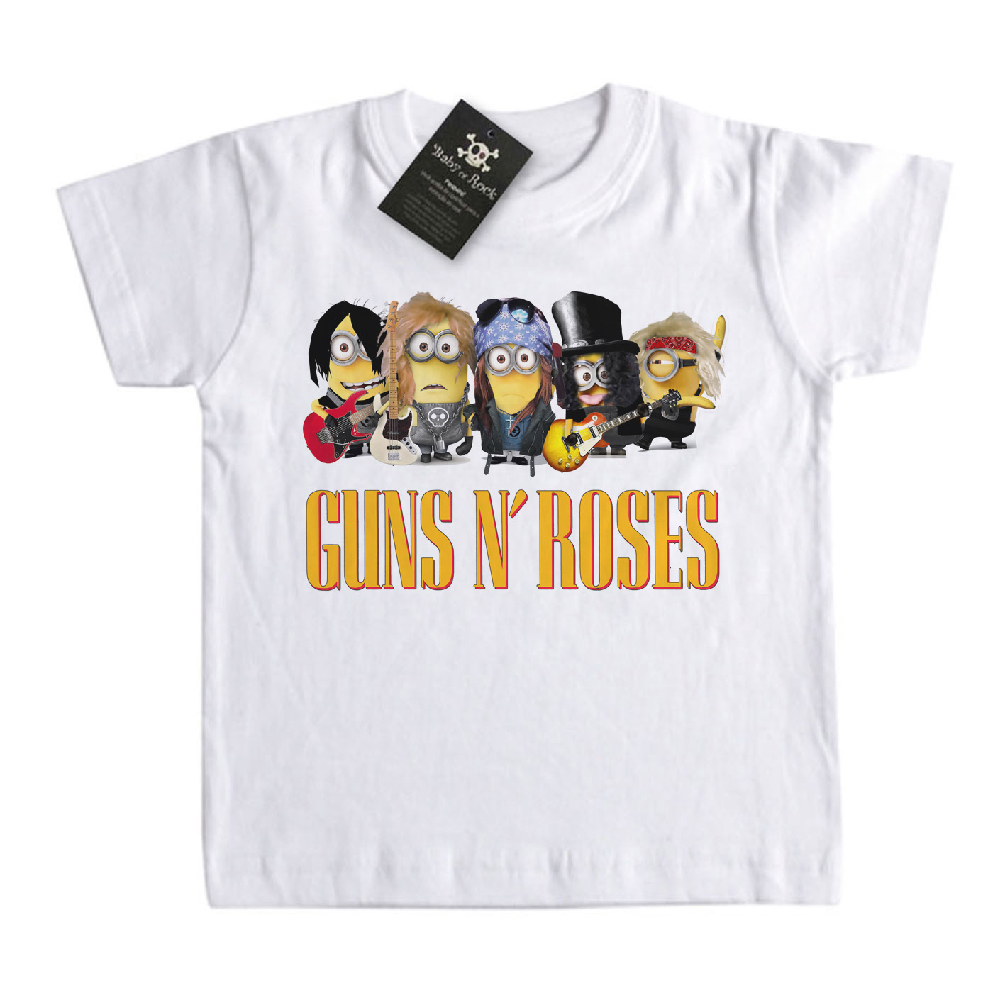 Camiseta infantil Rock Guns n'roses Minions