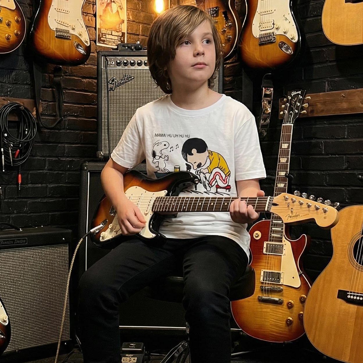 Camiseta Infantil Rock Queen Snoopy — foto 2