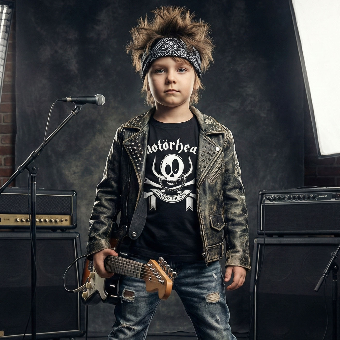 Camiseta  Infantil Rock Motorhead preta — foto 2