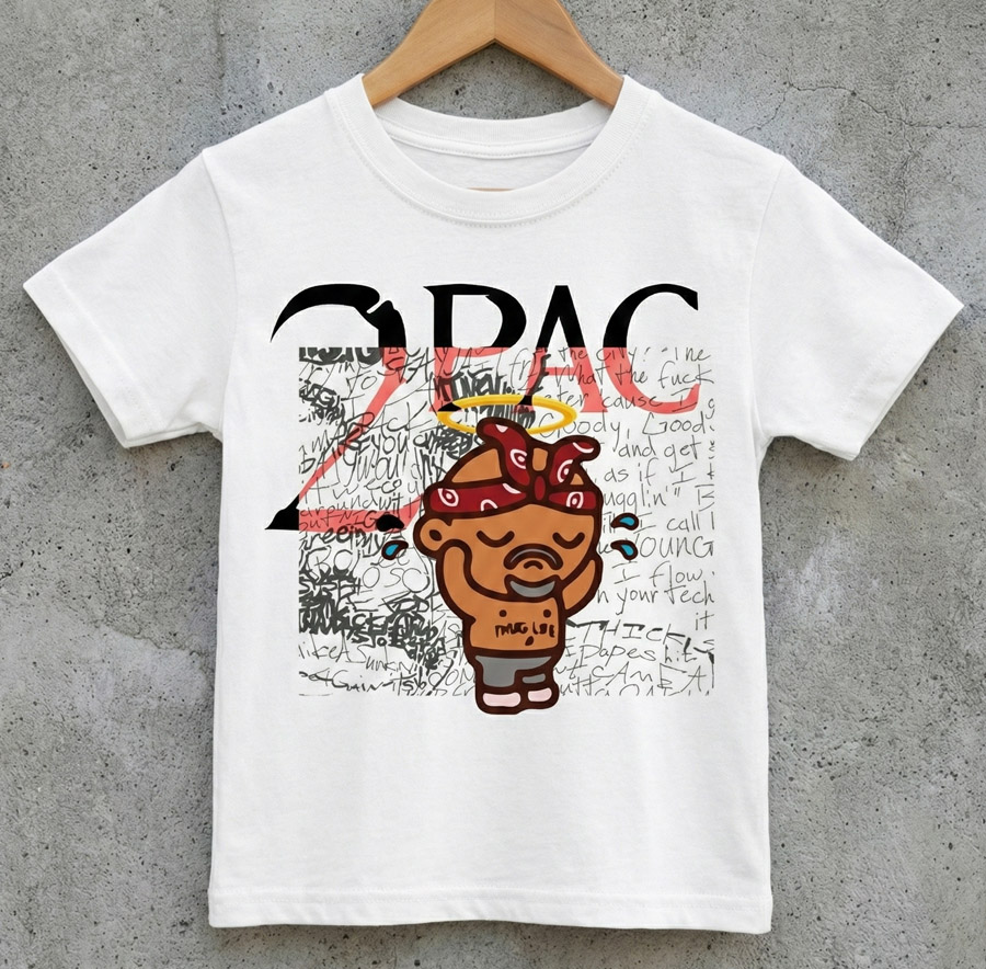 Camiseta Infantil Hip-Hop Tupac