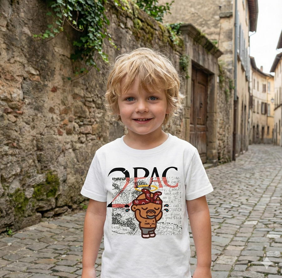 Camiseta Infantil Hip-Hop Tupac — foto 2
