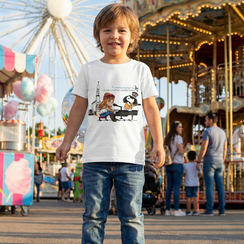 Camiseta infantil Rock Guns n'roses November rain — foto 2