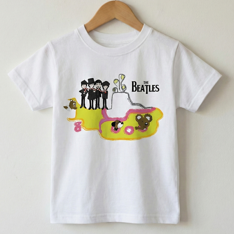 Camiseta Infantil Rock Beatles Submarino