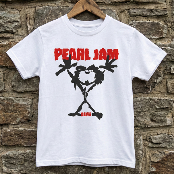 Camiseta Infantil Rock Pearl Jam Alive