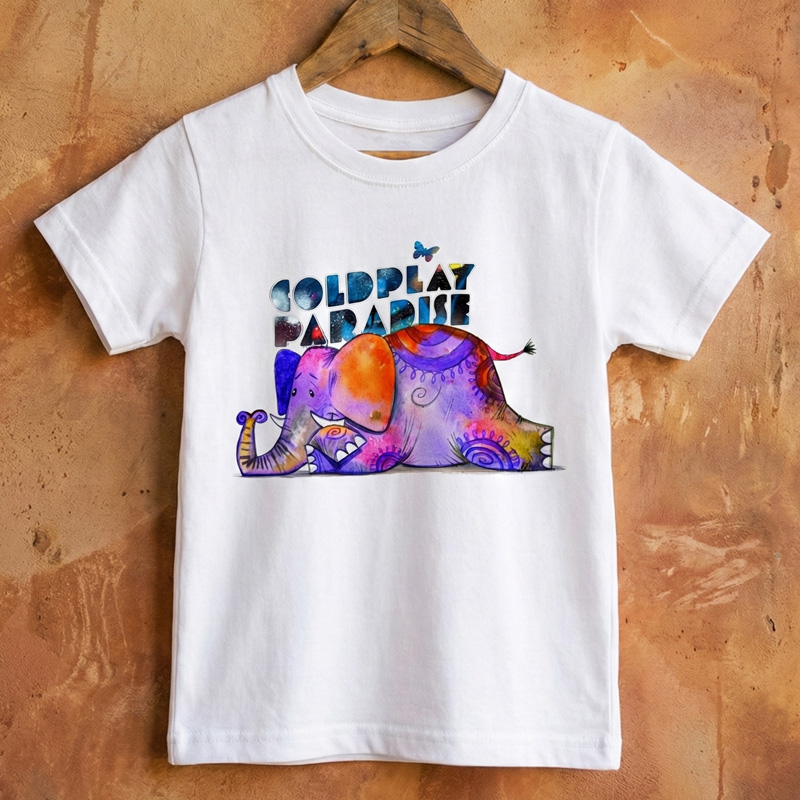 Camiseta Infantil Rock Coldplay Paradise