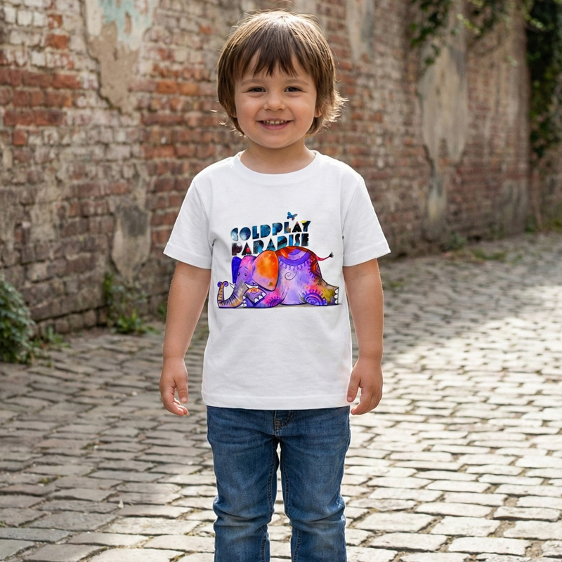 Camiseta Infantil Rock Coldplay Paradise — foto 2
