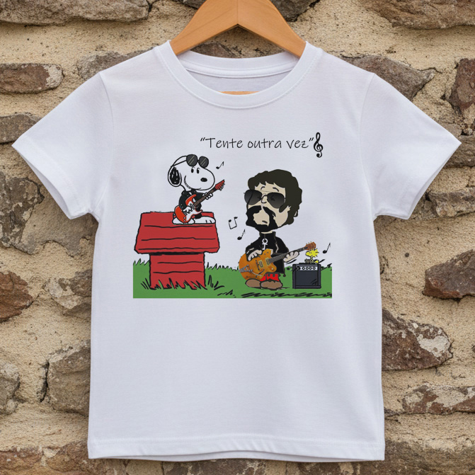 Camiseta infantil Rock Raul Seixas Snoopy