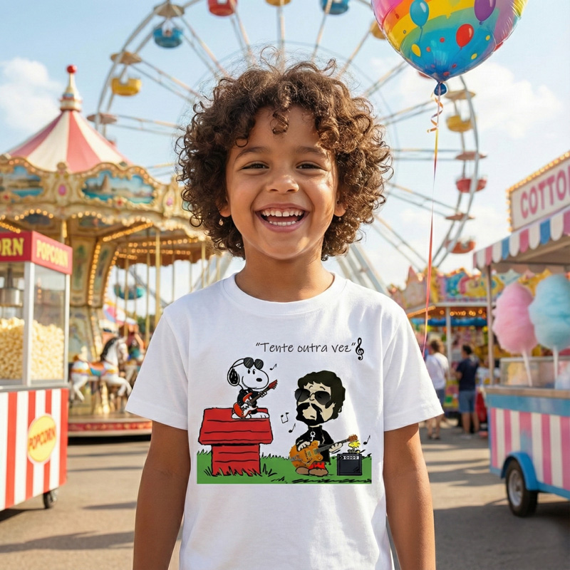Camiseta infantil Rock Raul Seixas Snoopy — foto 2