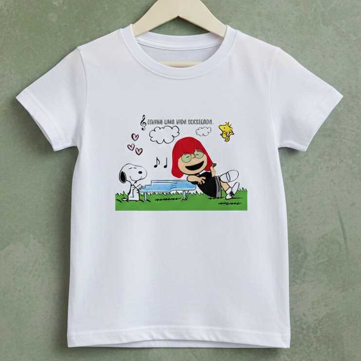 Camiseta infantil MPB Rita Snoopy