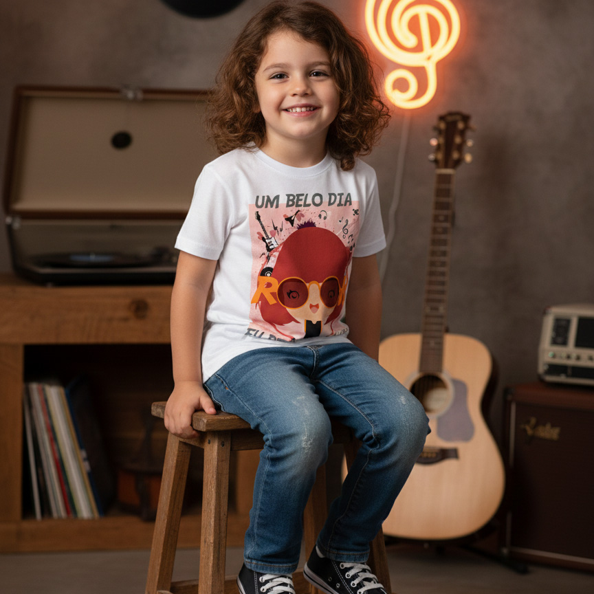 Camiseta infantil MPB Rita Belo dia