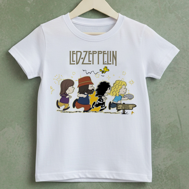 Camiseta Infantil Rock Led Zeppelin Cute