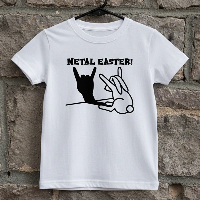 Camiseta Infantil rock tematico páscoa - Coelho — foto 2