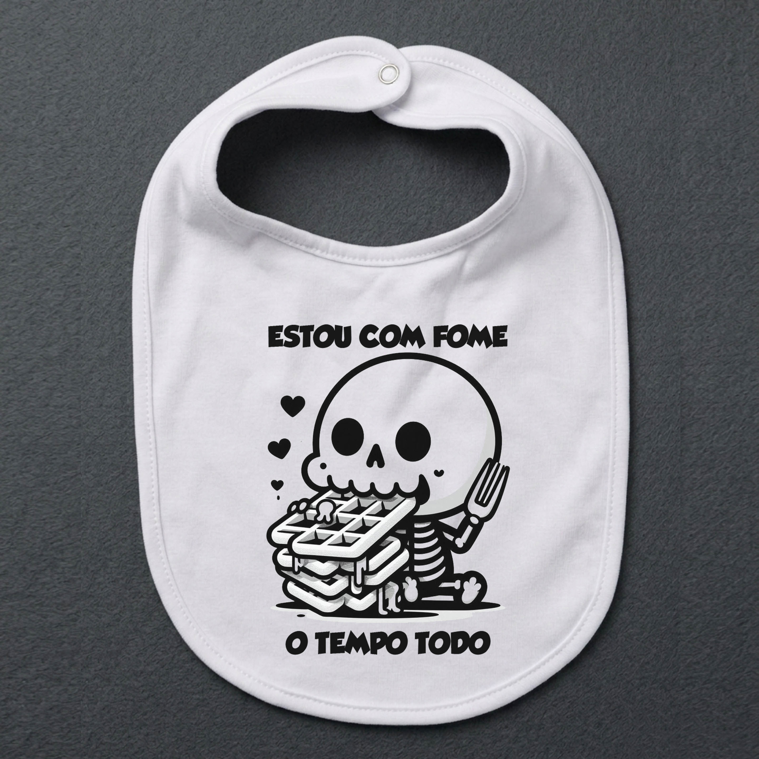 Babador bebê Rock divertido Estou com fome o tempo todo