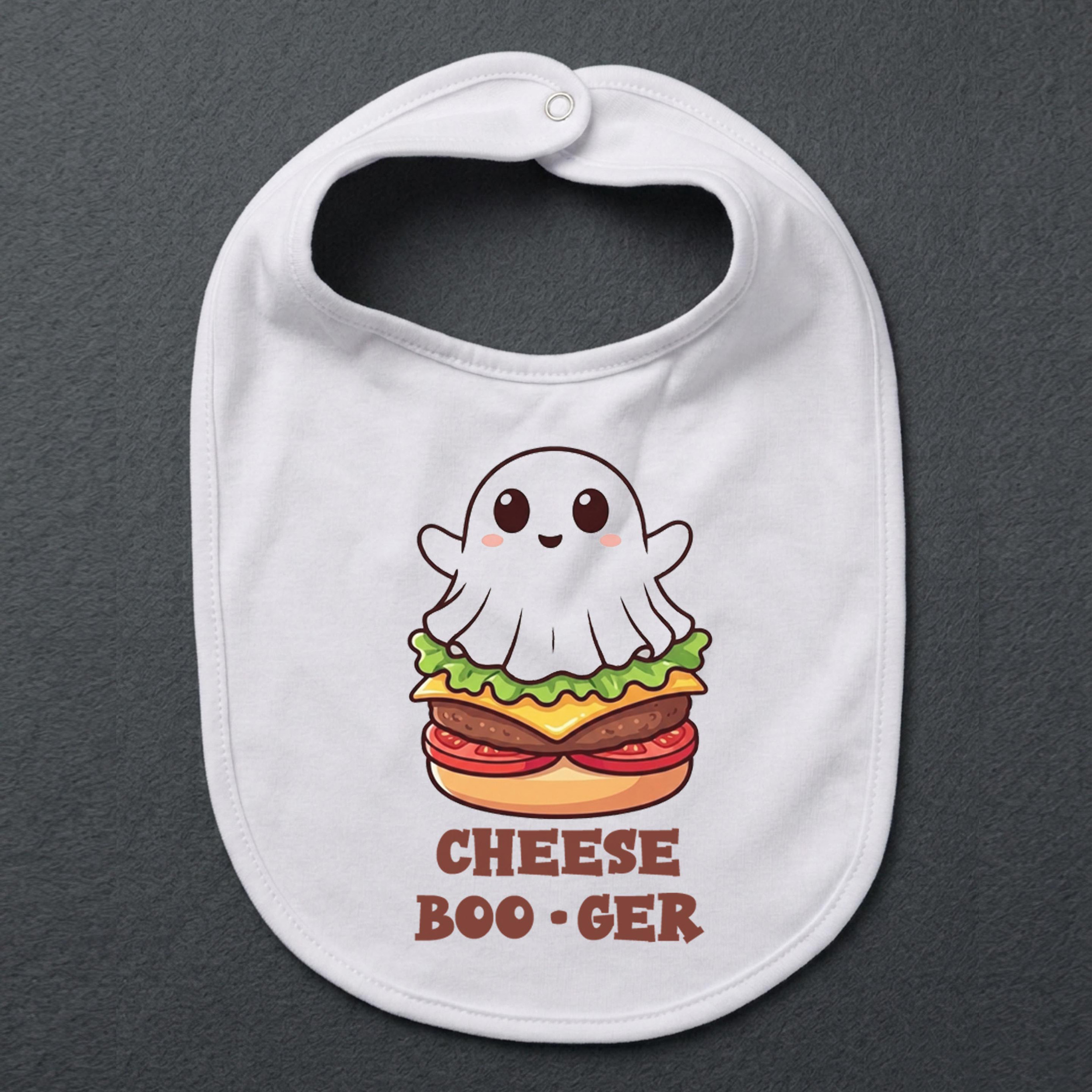 Babador bebê Divertido Cheese Boo-ger