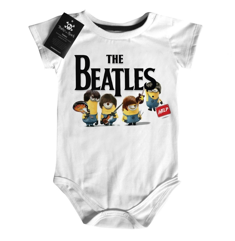 Body Bebê Rock  Beatles Minions