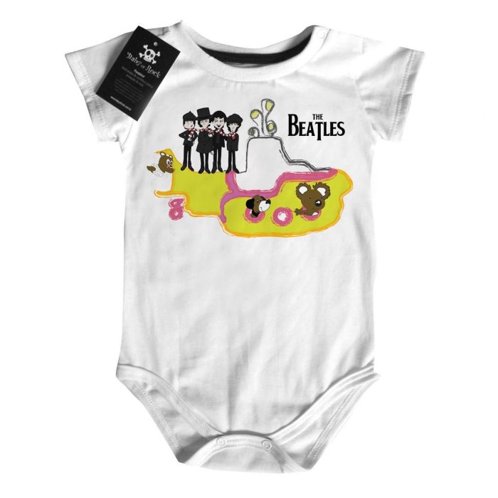 Body Bebê Rock Beatles Yellow Submarine