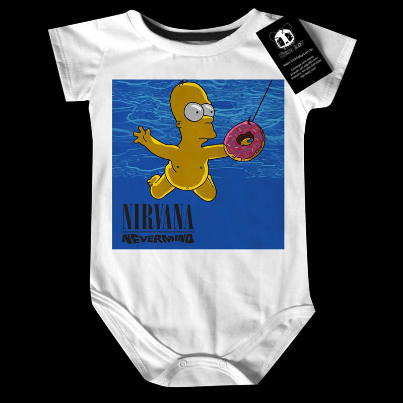 Body Bebê Rock Nirvana Homer SImpsons