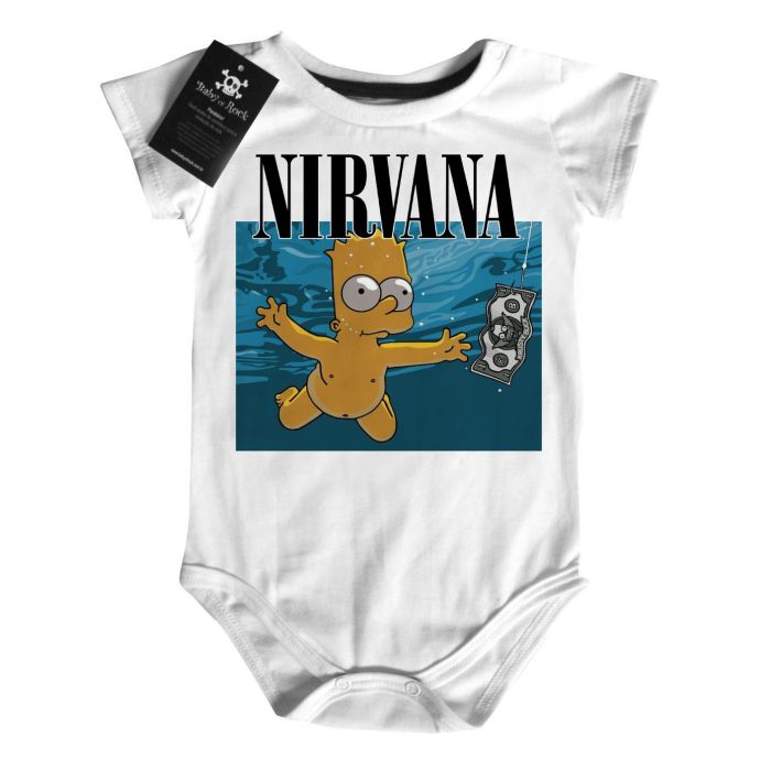 Body Bebê Rock Nirvana Bart SImpsons