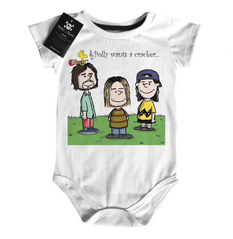 Body Bebê Rock Nirvana Snoopy