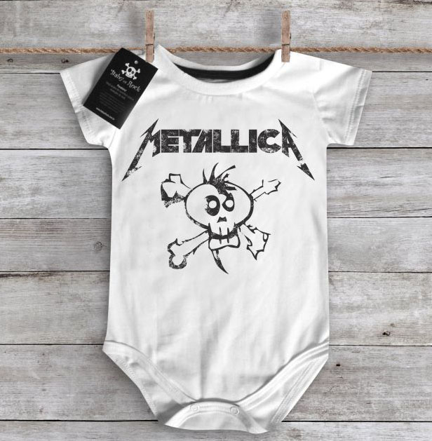 Body Rock Bebê Metallica White