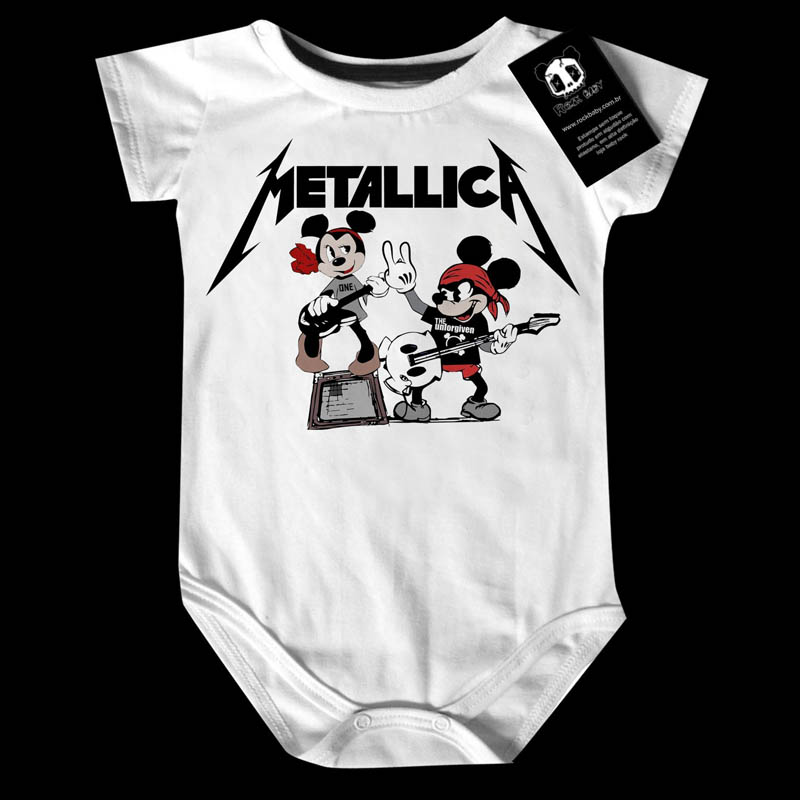 Body Rock Bebê Metallica Mickey