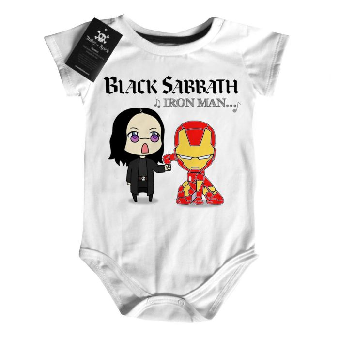Body Bebê  Rock Metal Black Sabbath Iron Man