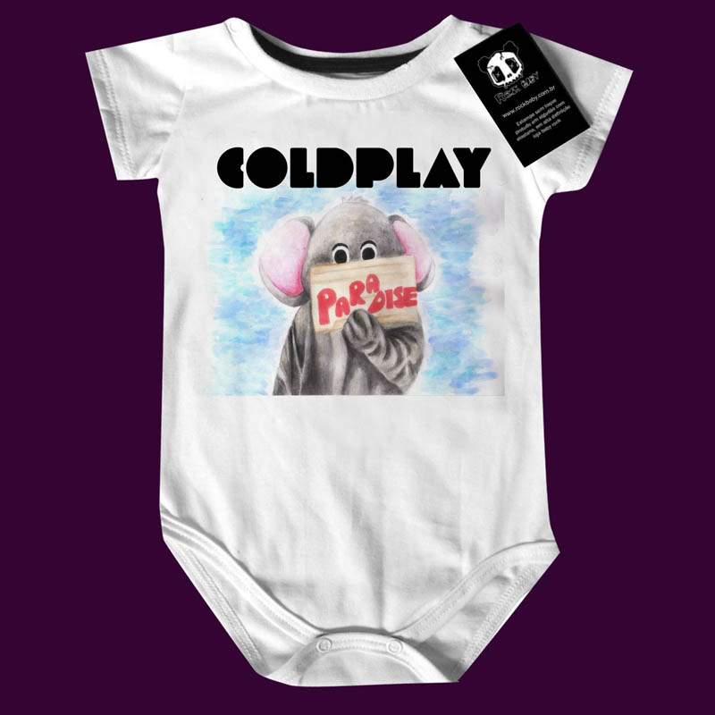 Body Bebê  Rock Coldplay Paradise