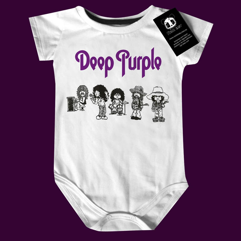 Body Bebê  Rock Deep Purple Cute