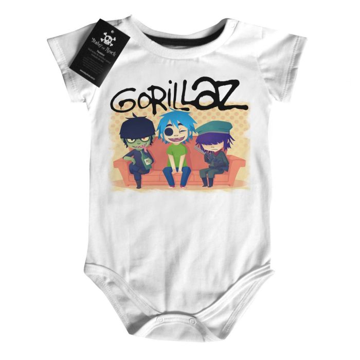 Body bebê Rock Gorillaz color