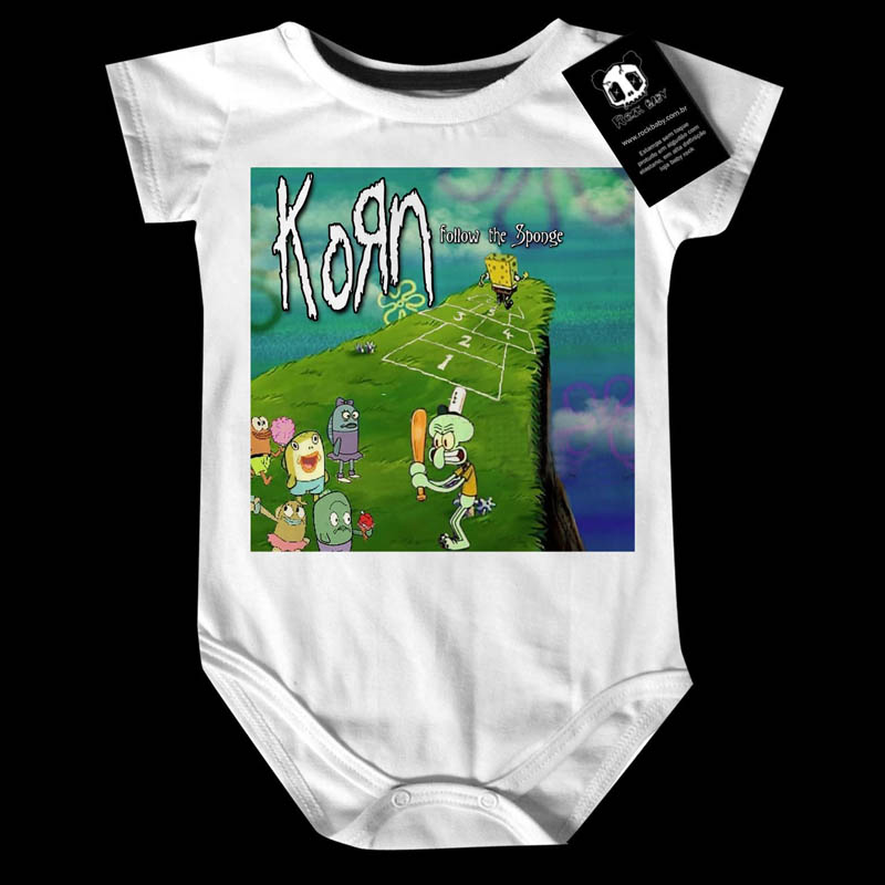 Body Bebê rock Korn Bob Esponja