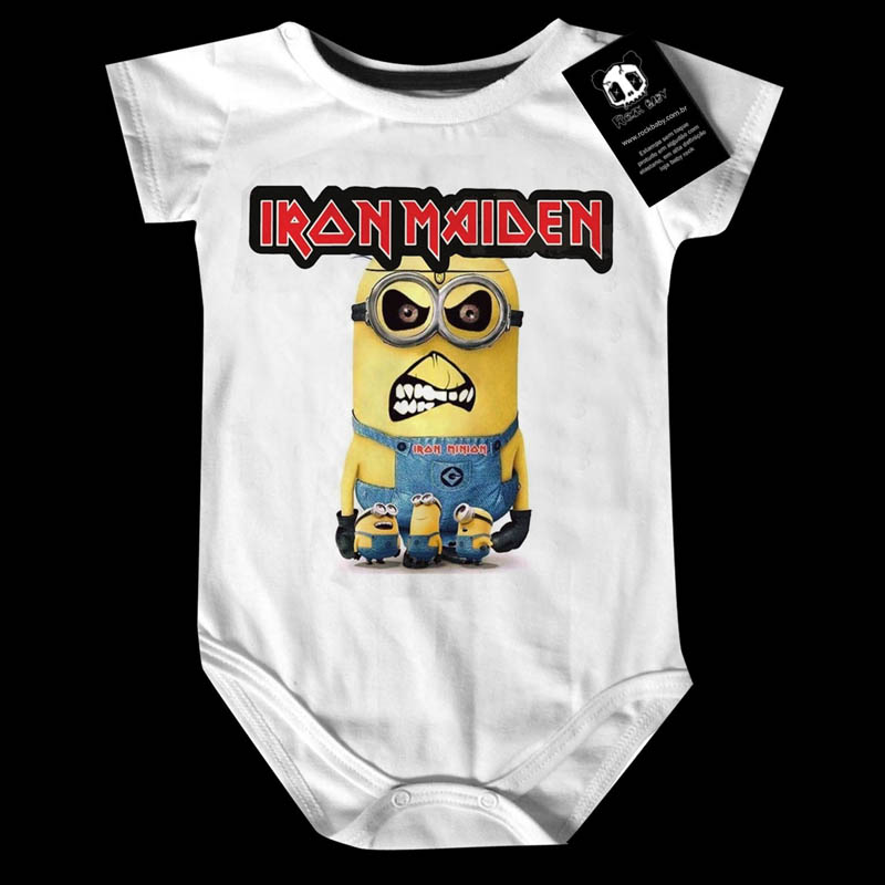 Body Bebê Rock  Metal Iron Maiden Minions