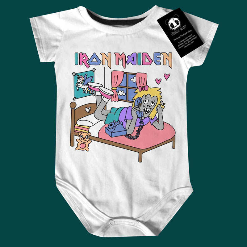 Body Bebê Rock  Metal Iron Maiden  Fofo