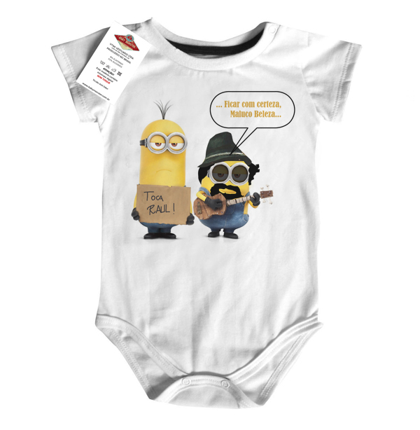 Body  bebê Musica Nacional Raul Seixas Minions