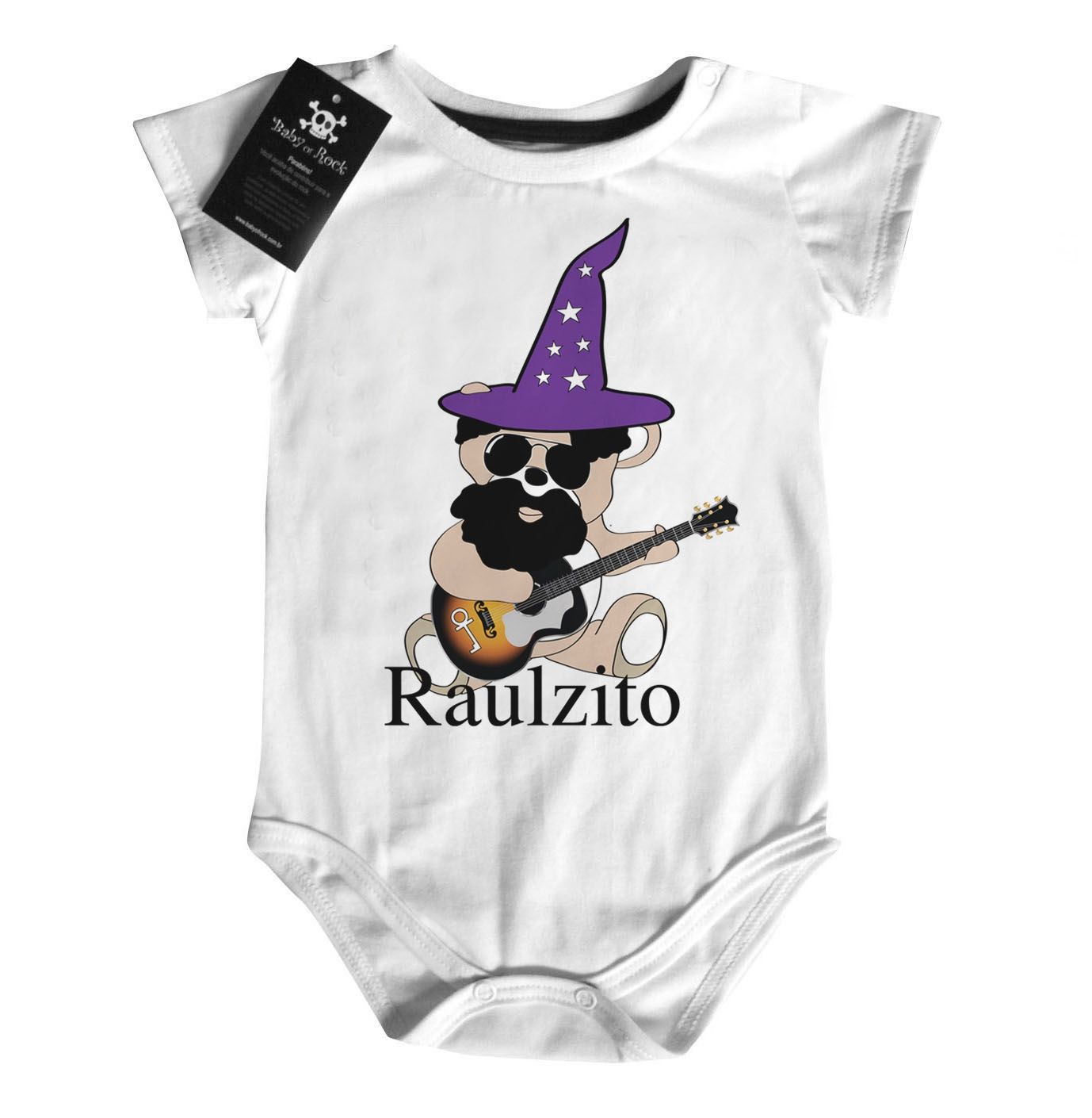Body  bebê Musica Nacional Raul Seixas Ursinho