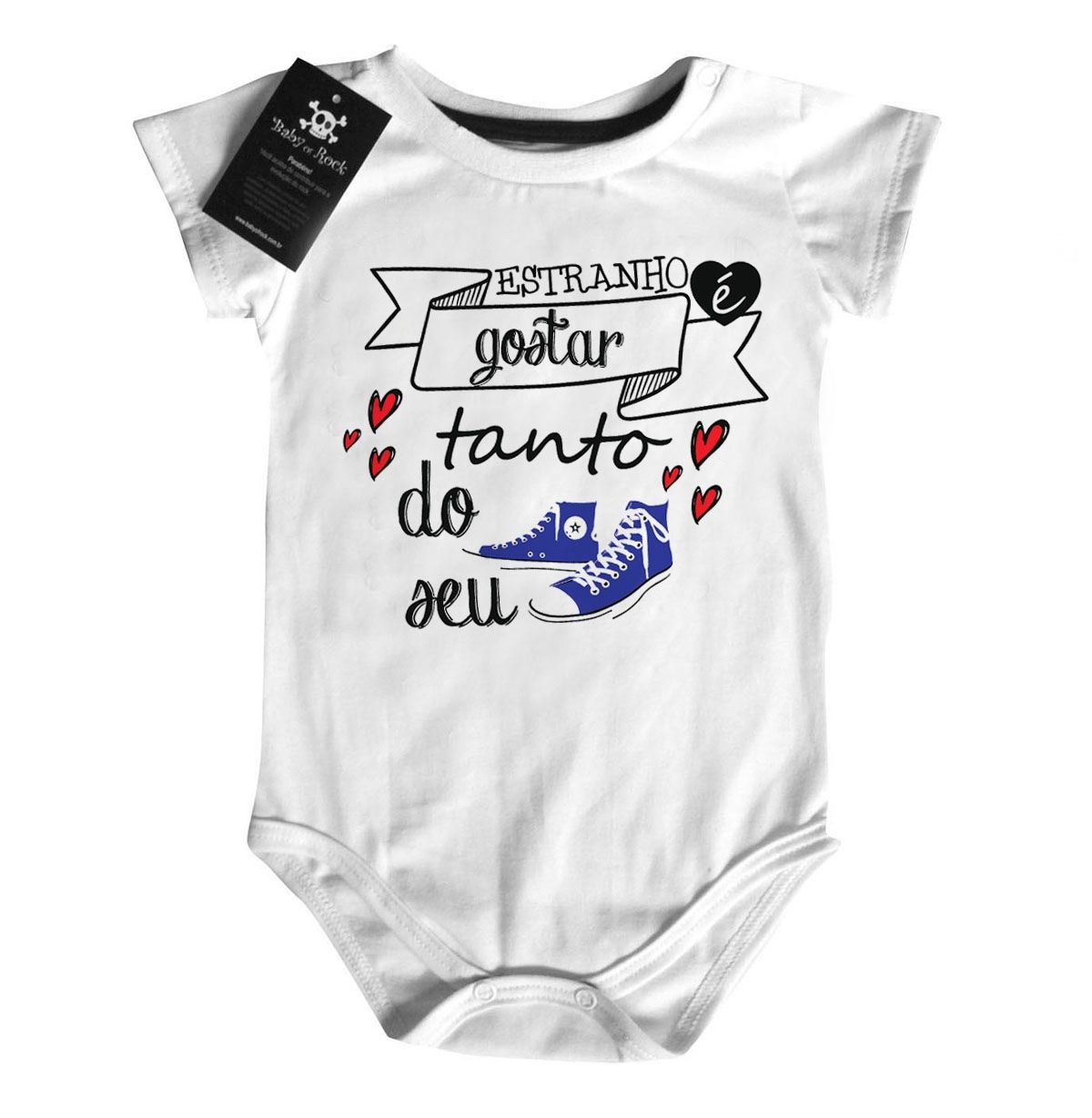 Body  bebê Musica Nacional All Star Azul