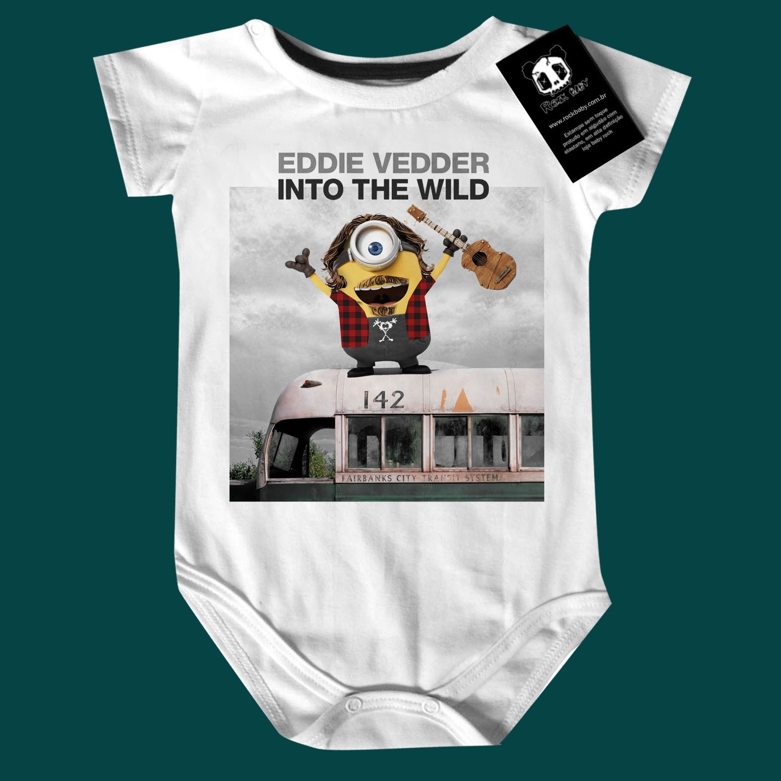 Body bebê Rock e filme  Na Natureza Selvagem Minions