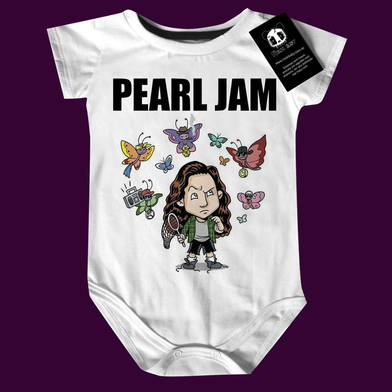Body bebê Rock  Pearl Jam Butterfly