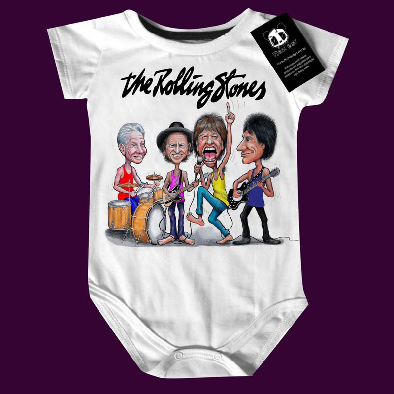 Body Bebê Rock Rolling Stones Caricature