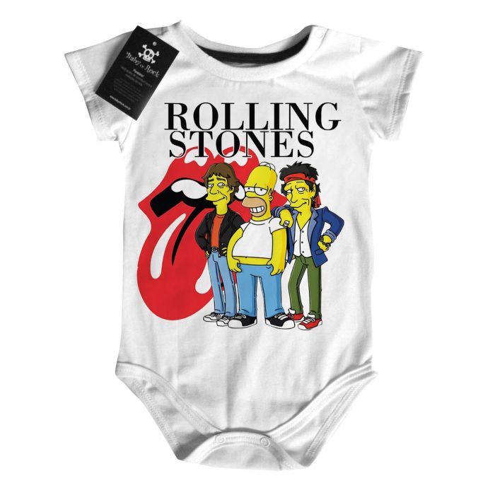 Body Bebê Rock Rolling Stones Simpsons