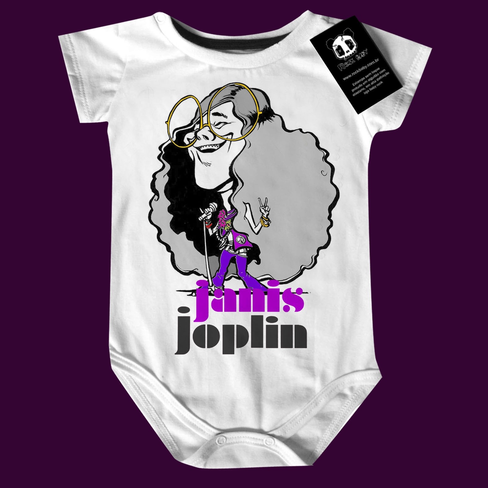 Body  bebê Rock Janis Joplin