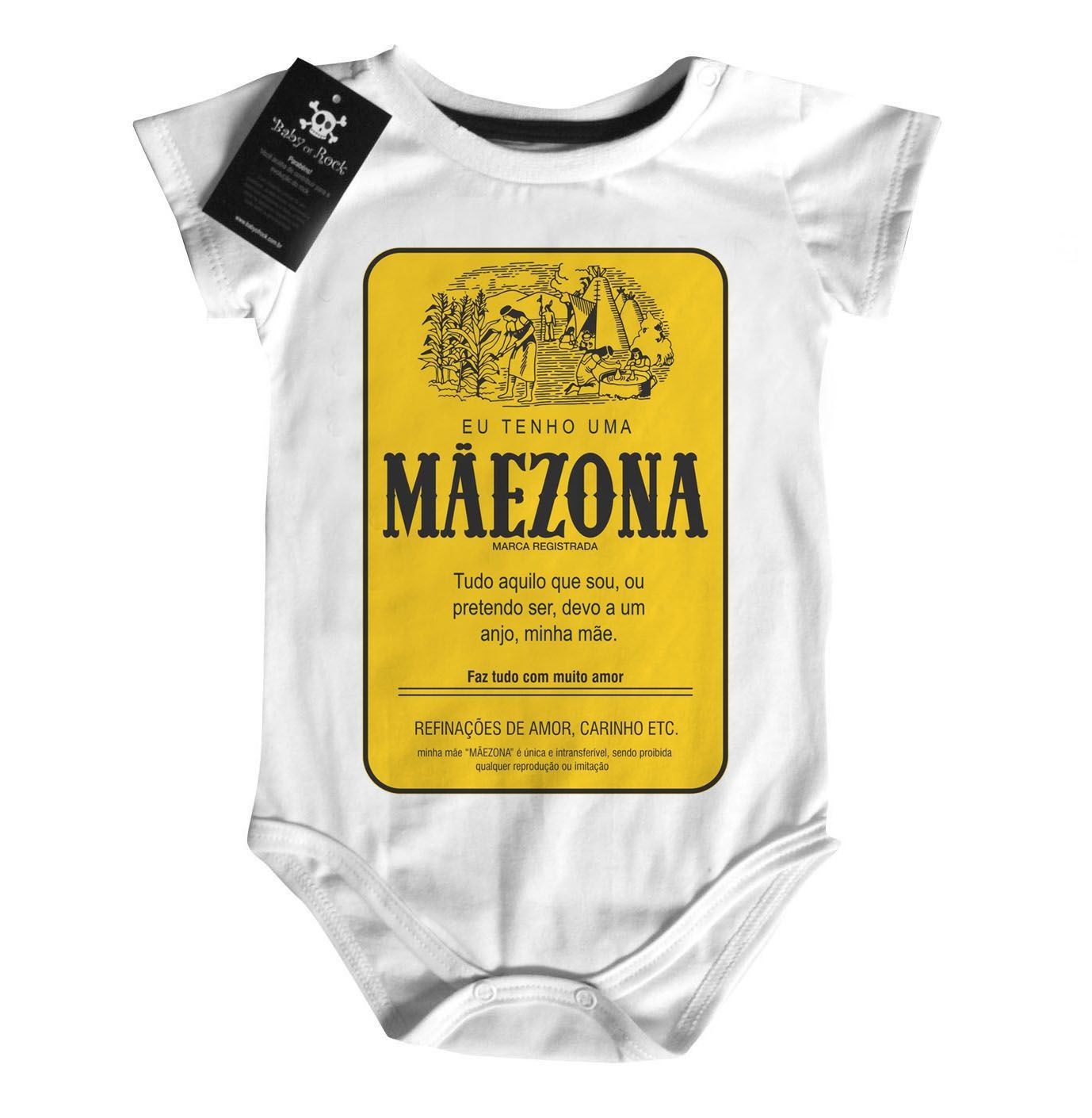 Body  bebê Divertido Mãezona - mamãe