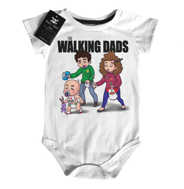 Body  bebê Divertido The Walking Dead (dads) - pai/mãe