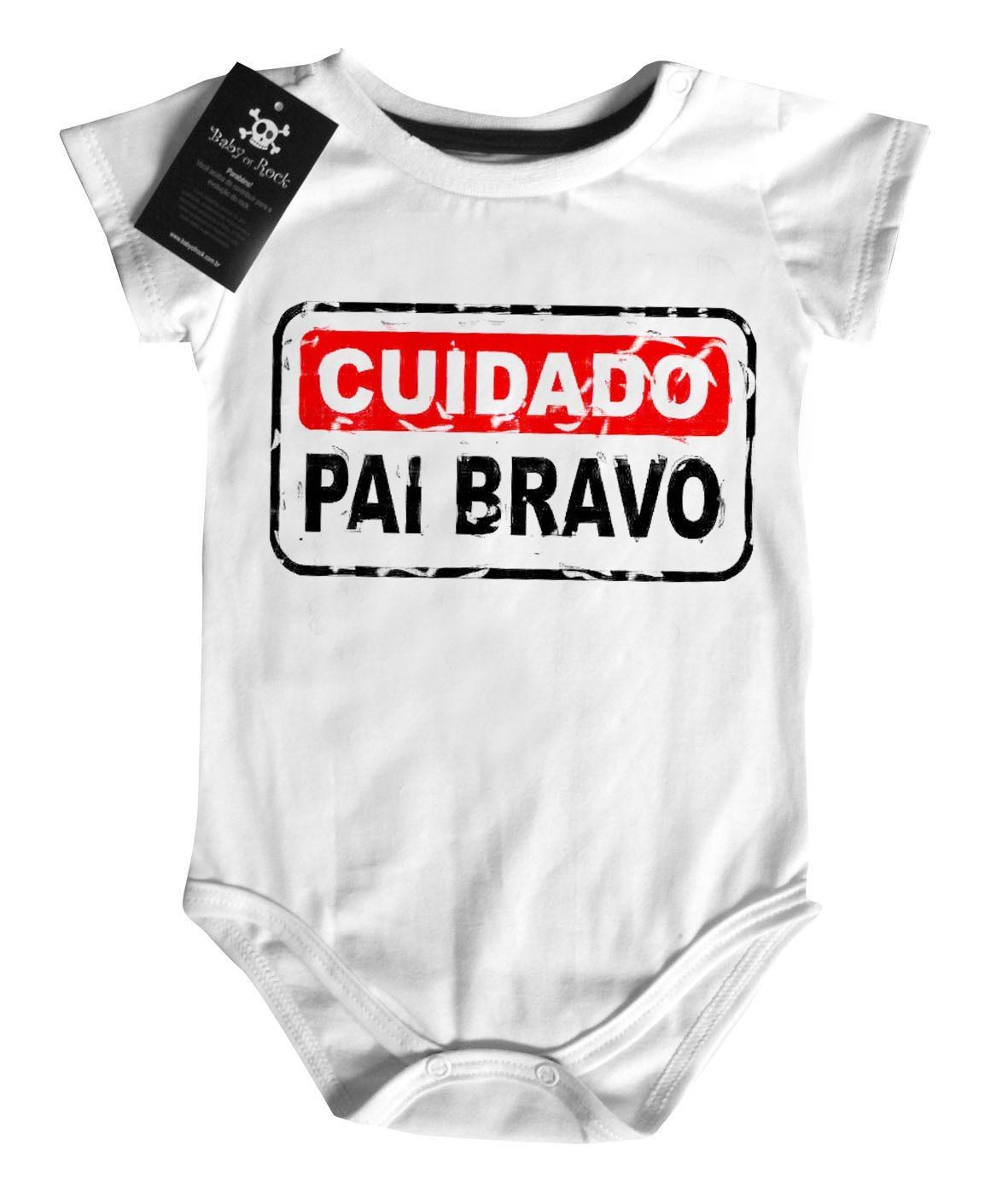 Body  bebê Divertido Cuidado papai bravo