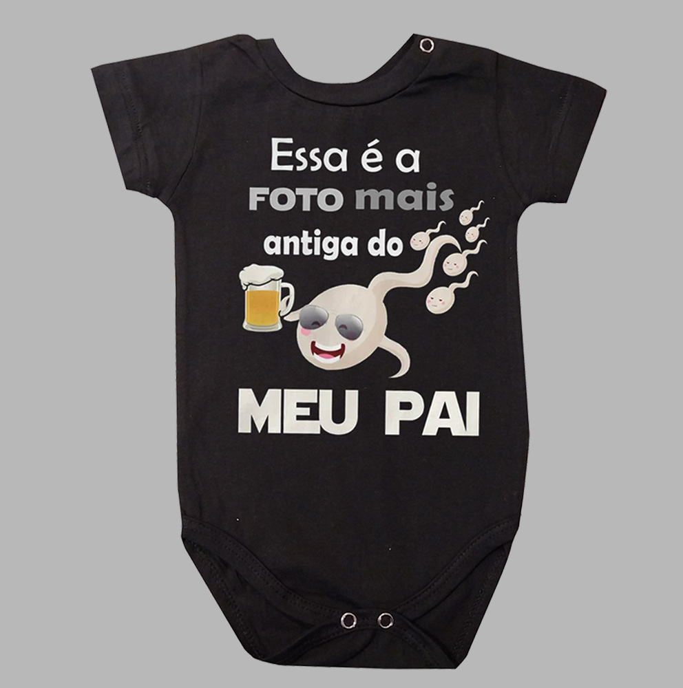 Body  bebê Divertido Primeira foto do papai cerveja