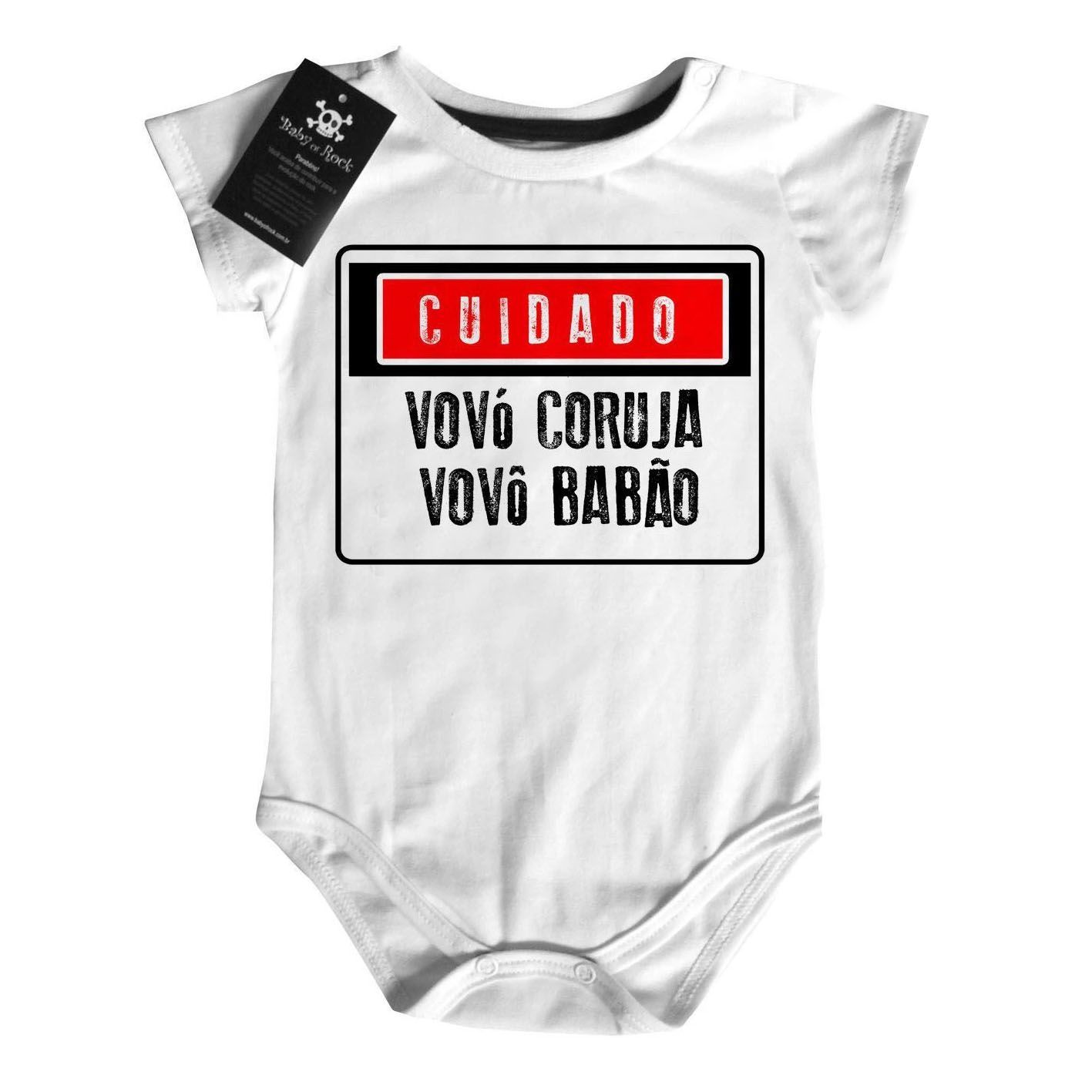 Body  bebê Divertido Vovó coruja e vovô babão