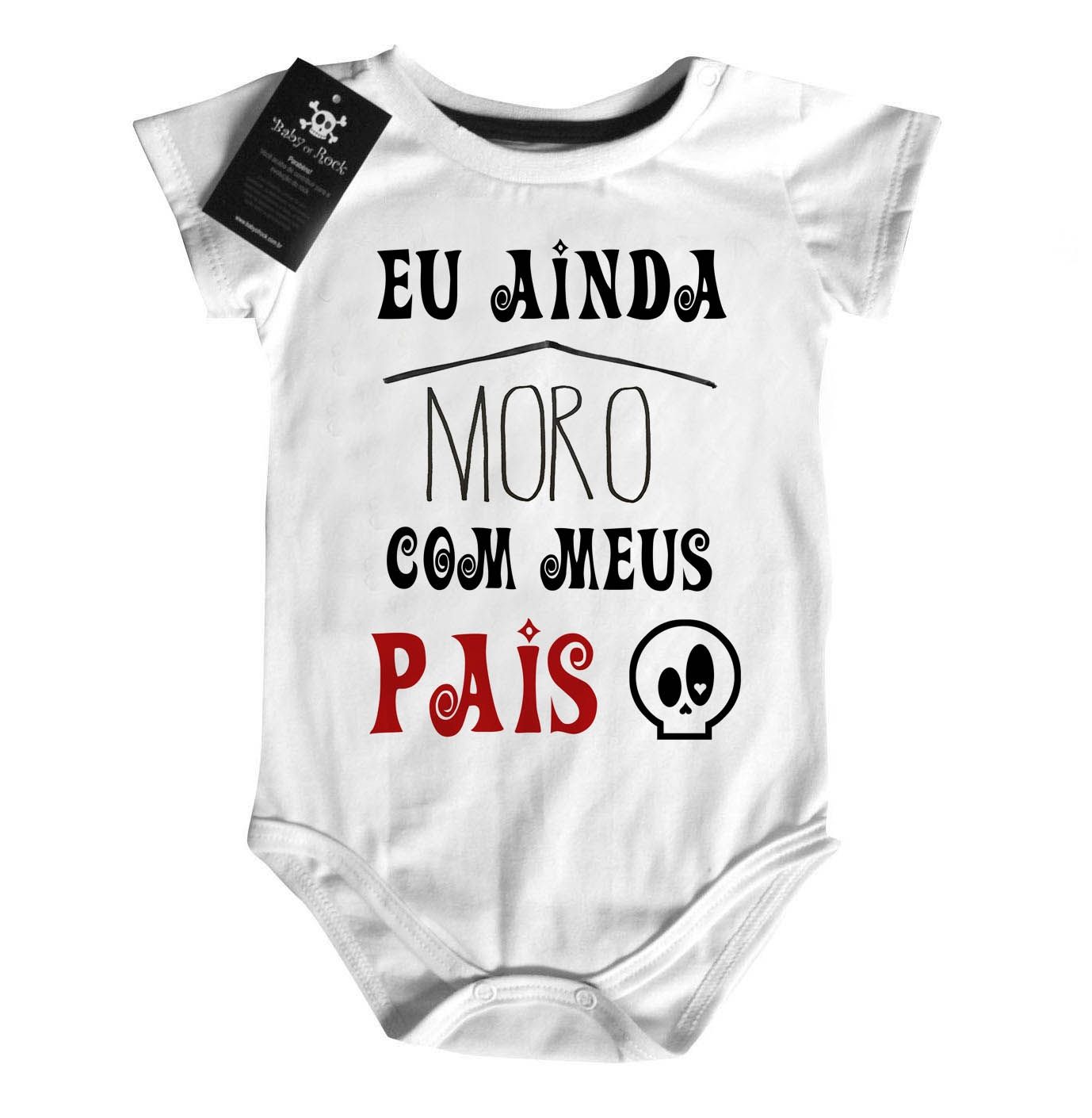 Body  bebê Divertido Eu ainda moro com meus pais