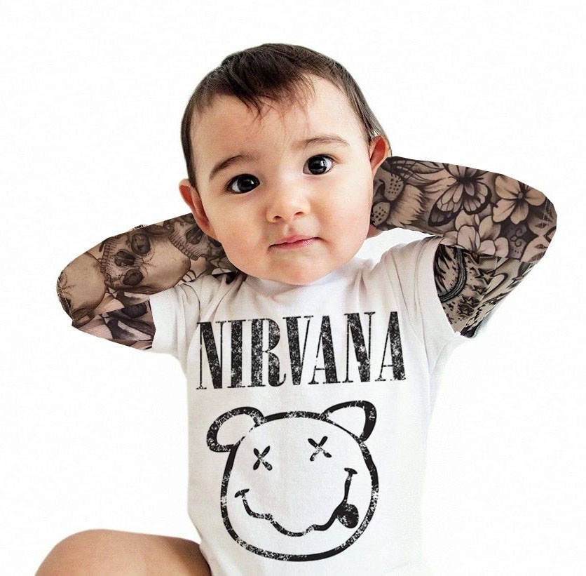 Body  bebê Manga Tatoo Nirvana