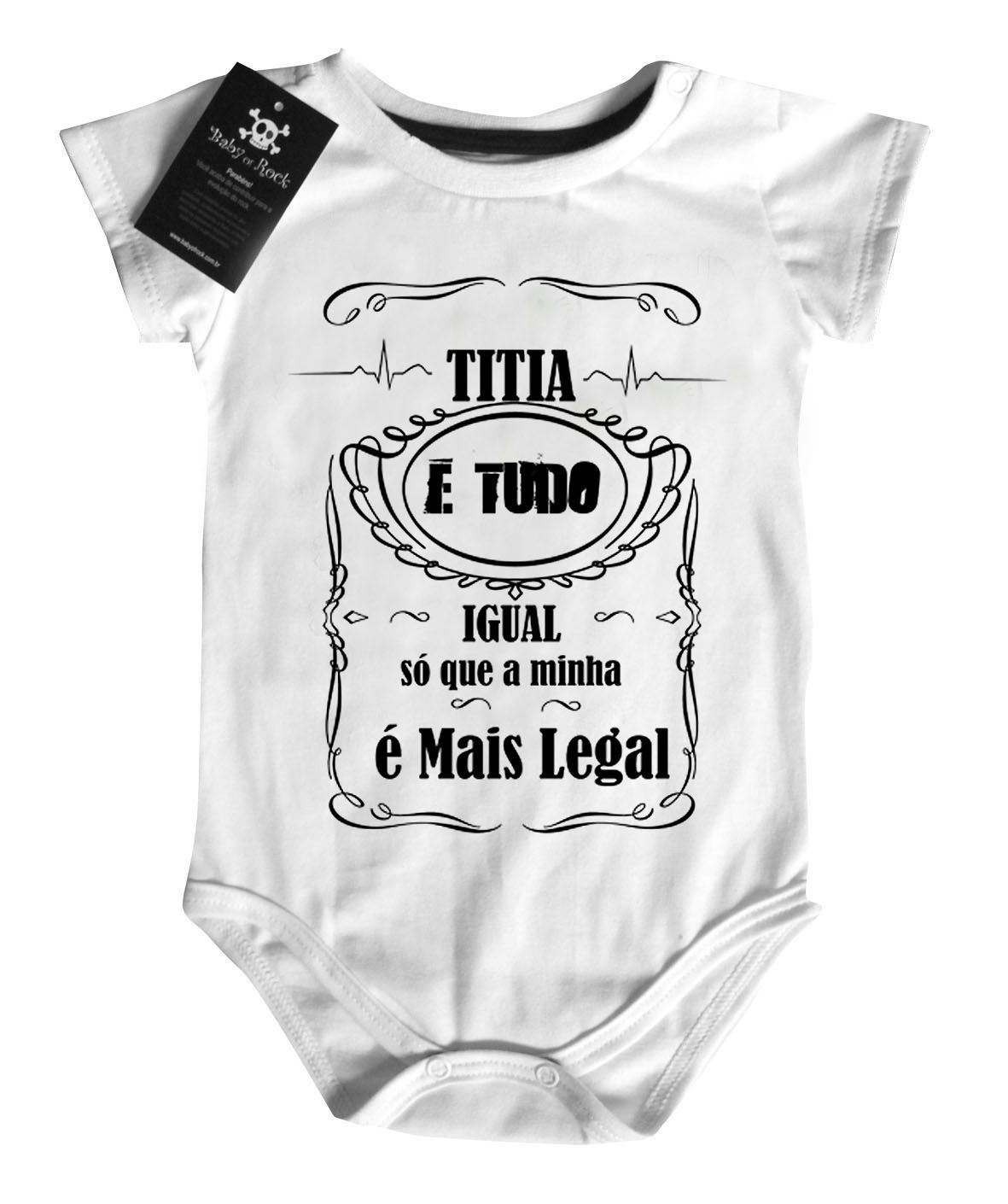 Body  bebê Divertido Titia é tudo igual mas a minha é mais legal